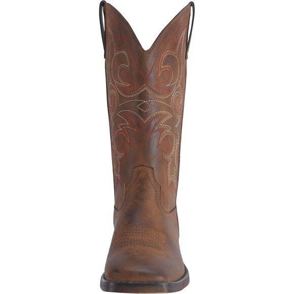 SheSole Western Boots Women Brown Cowboy Leauther Square Toe Wide Mid Calf - Picture 2 of 10